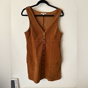 O'Neill Tan Corduroy Midi Dress